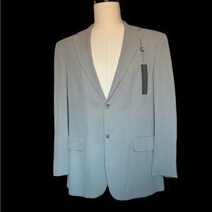 Oscar De La Renta 100 % Sand Washed Pure Silk Men’s Silver J101 Blazer | 44R